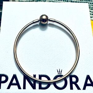 Pandora rose gold bangle bracelet